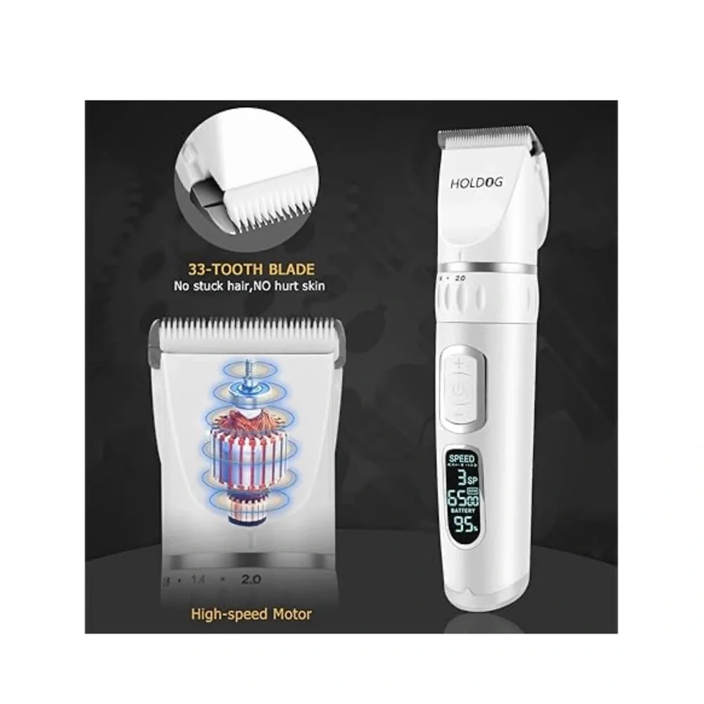 Dog Clippers Professional Heavy Duty Dog Grooming Clipper 3-Speed Low Noise New